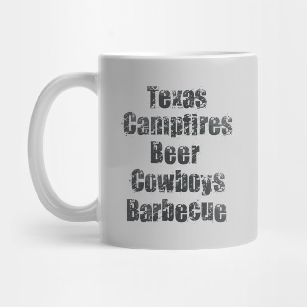 Texas Campfires Beer Cowboys Barbeque by Dale Preston Design